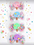 Colorful candy bow hair clips - 1 bow
