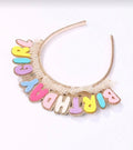 Birthday girl glitter gold headband