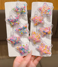 cute colorful star hairpins